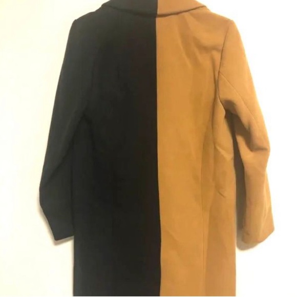 NWT WHO WHAT WEAR Bicolor 2 tone NWT
Double Breasted Black/Tan Coat - Picture 3 of 9